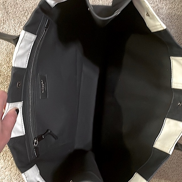 NEW RARE SAINT LAURENT Rive Gauche YSL Cabas Striped large Tote bag - Picture 5 of 10